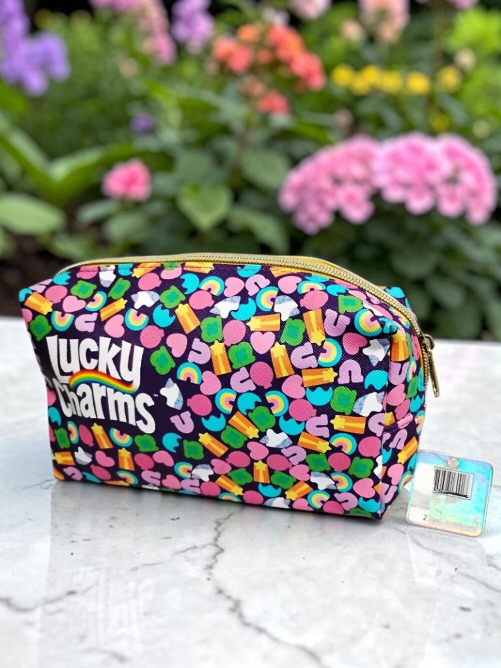 NWT Old School LUCKY CHARMS 8" x 4.5" x 3.5" Cosmetic Bag